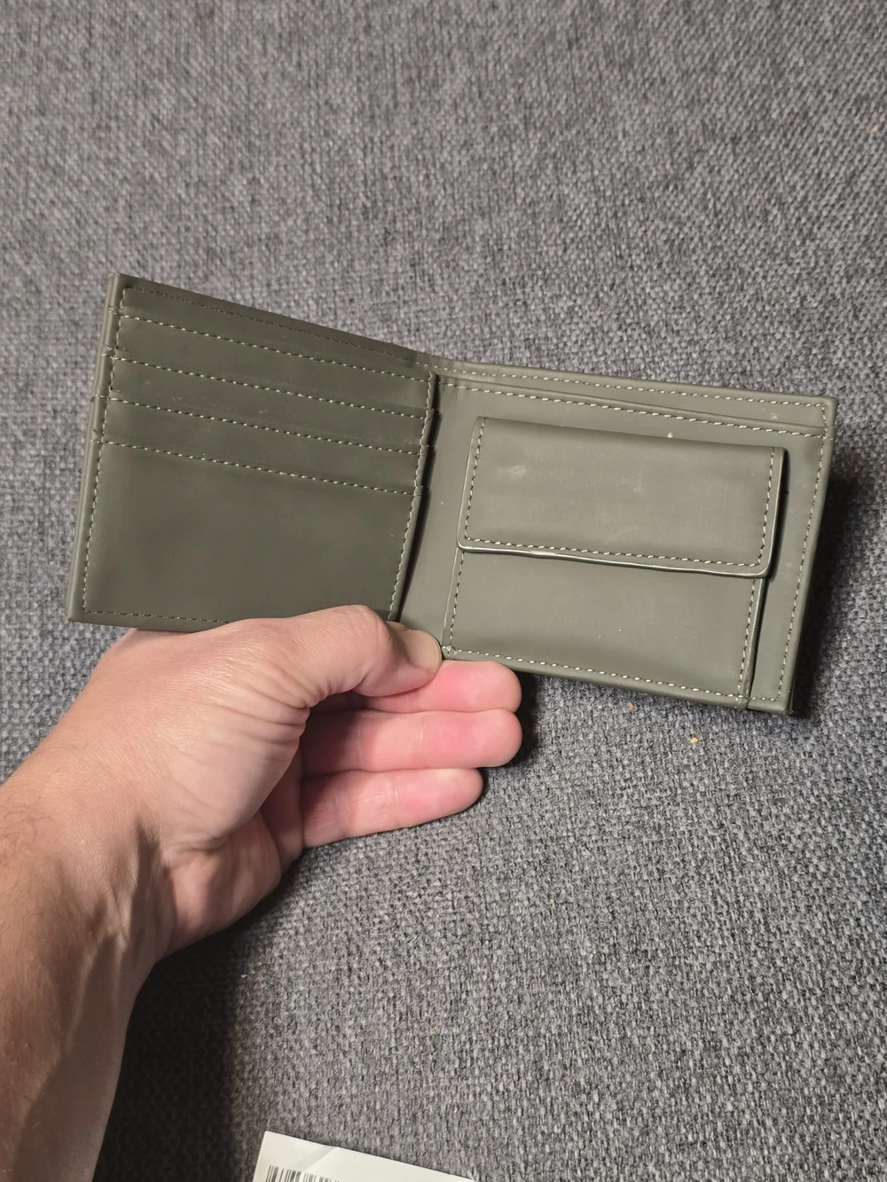 New Zara Classic Men's Bifold Wallet in Khaki/Military green